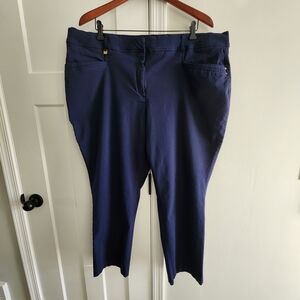 JM Collection Women's Navy Stretch Pants. Plus Size Womens 24. Macys